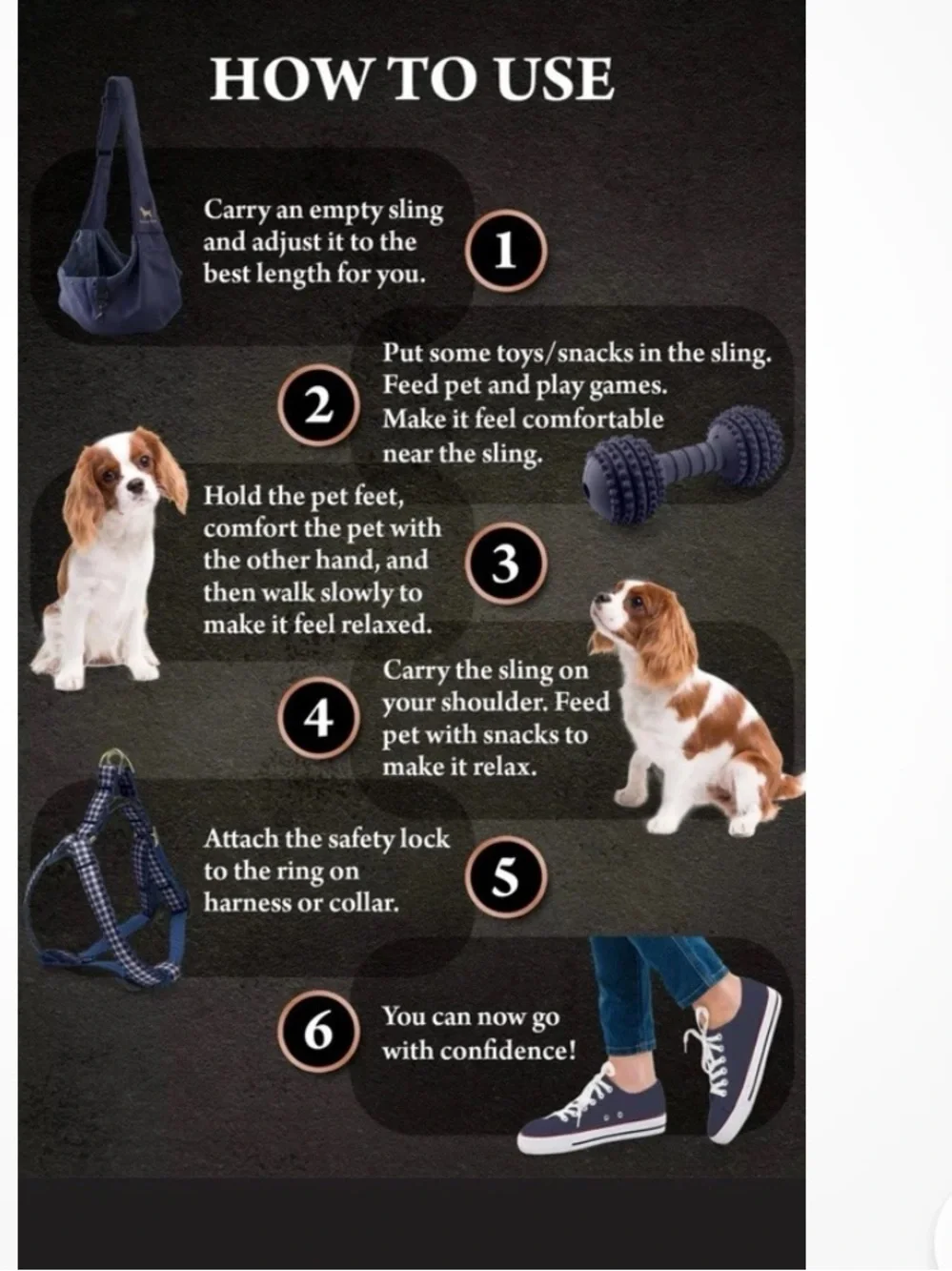 Noah & Paw Dog Sling Carrier for Small Dogs 5-18lb, Dog Sling for Small Dogs